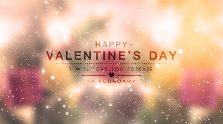 Happy valentine day, Blur and Select focus backgroundの写真素材