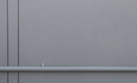 closeup water pipe install on brick wall backgroundの写真素材