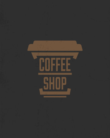 coffee shop logo design. vector illustration