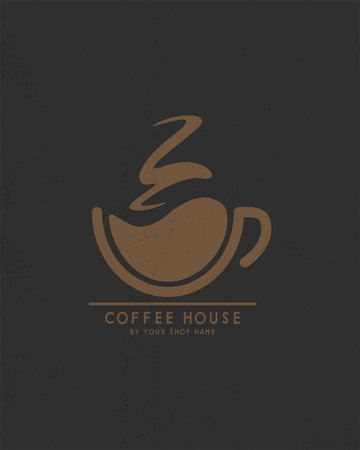 coffee shop logo design. vector illustrationのイラスト素材