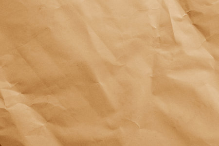brown wrinkled paper texture and background. top viewの写真素材
