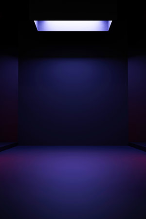empty abstract industrial concrete interior. concrete floor and dark room. 3d illustrationの写真素材