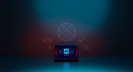 Artificial intelligence Machine Learning Business Internet Technology Concept. virtual graphic Global Internet connect Chatgpt Chat with AI, Artificial Intelligence. Futuristic technology transformation. 3D illustrationの写真素材