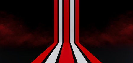 Explore this captivating abstract car racing illustration on a dark concrete floor. The dynamic sporty design showcases the thrill and power of racing. Perfect for automotive enthusiasts and race enthusiasts alike.の写真素材