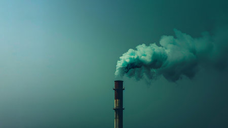 Global Warming and pollution concept. CO2 Reduction, Climate Change Awareness, Sustainable Development. Eco-friendly environmental, carbon neutral. A climate-neutral long-term strategy. Earth Day. Generated- AIの写真素材