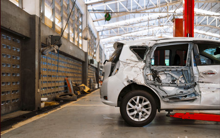 car repair and maintenance services tailored to the automotive industry. Experience craftsmanship and reliable service at our garage.の写真素材