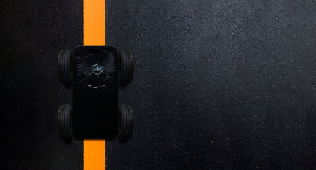 Donât Chat and Drive - Road Safety Awarenessの写真素材