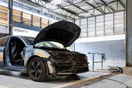 car repair and maintenance services tailored to the automotive industry. Experience craftsmanship and reliable service at our garage.の写真素材
