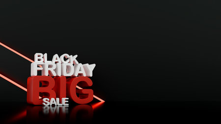 3D Black Friday sale text with bold typography and 70% discount offer. Modern shopping concept for e-commerce, marketing, and promotional ads.の写真素材