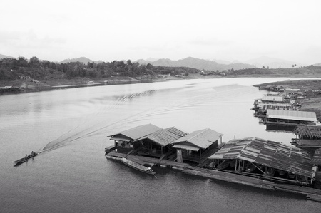 Landscape at Songgalia river Sangklaburi Thailand  の素材