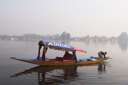 The local boat at Srinagar Kashmirの素材