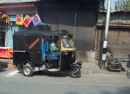 The rickshaw in Srinagar, Kashmirのeditorial素材