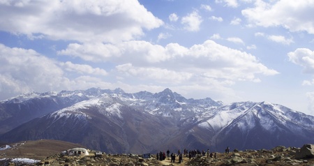 The mountain at Gulmarg Kashmirの素材