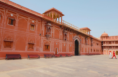 JAIPUR, RAJASTHAN, INDIA â JUNE 20, 2018: Beautiful architecture view of The City Palace in Jaipur, Rajasthan India, This is one of famous place to visit in Jaipur.のeditorial素材