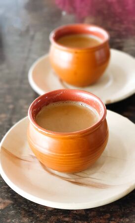 Masala tea or Chai tea, Indian milk teaの写真素材