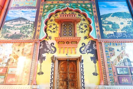 Patrika Gate, The ninth gate of Jaipur located at Jawahar Circle Garden in Jaipur, Rajasthan Indiaの写真素材