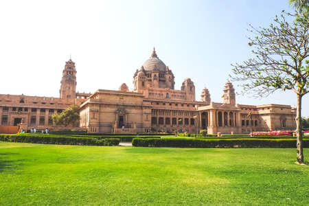 Umaid Bhawan Palace at Jodhpur Rajasthan, India. This is the one of the world's largest private residences. A part of the palace is manage by Taj Hotels.のeditorial素材