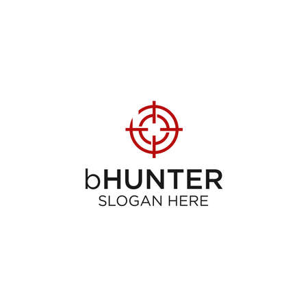 Monogram Hunter Logo Design Inspirationのイラスト素材
