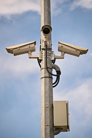 We are watching you. Camera tower.