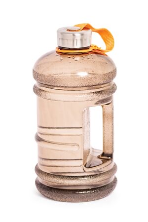 Large water bottle for the gym, isolated on a white background.の写真素材