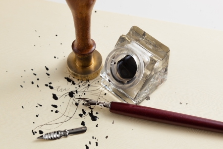 stamp and ink penの写真素材