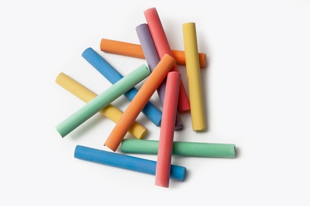 colored chalkの写真素材
