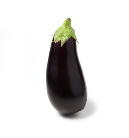eggplant isolated on whiteの写真素材