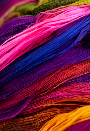 modern texture, a pile of colorful loose, new fibers, bright textile, colored abstract geometric...