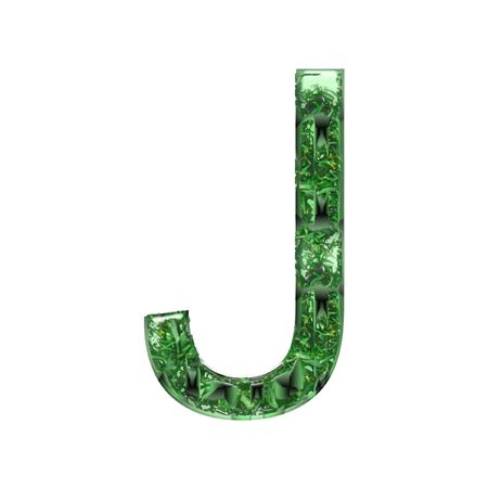ecological letter J, texture grass, to learn, for schoolの写真素材