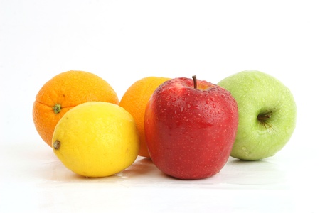 fresh mix organic fruitの写真素材