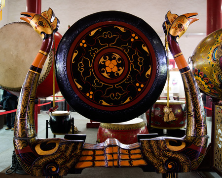 bird pattern decorative drumの写真素材