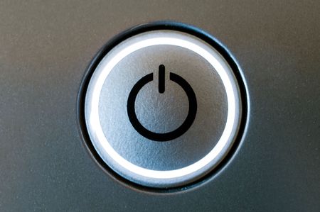 A simple button as a symbol for power or connectivityの写真素材