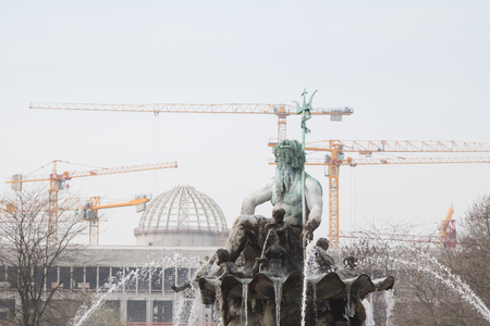 berlin neptunbrunnenの写真素材