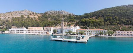 monastery Panormitis in Symi / Simi panoramaのeditorial素材
