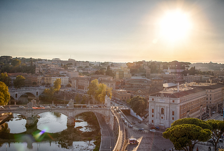 View from Castel Sant'Angelo in Rome, Italy, HDRのeditorial素材