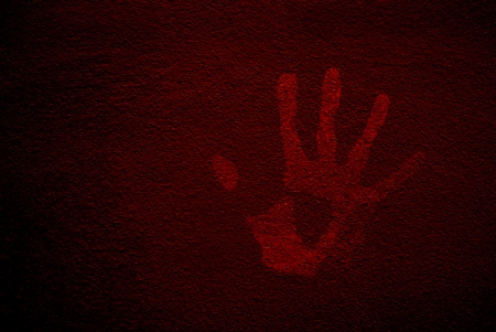 the red hand in special effectの写真素材