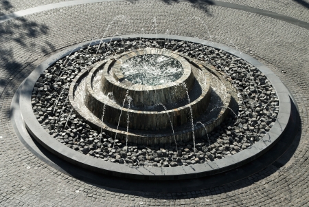 The circle fountain is beautifulの写真素材