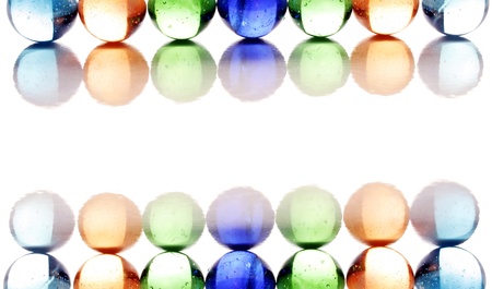 Glossy crystal ballsの写真素材