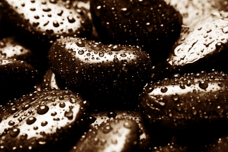 Stones and water dropsの写真素材