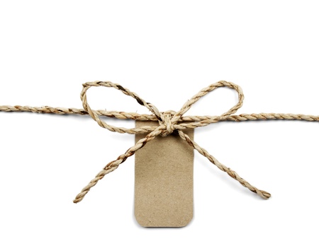 Blank tag isolated on white background の写真素材