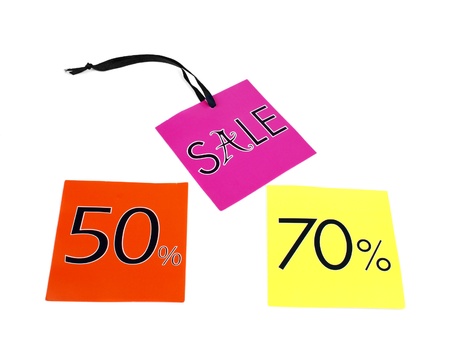 Colorful sale labelの写真素材