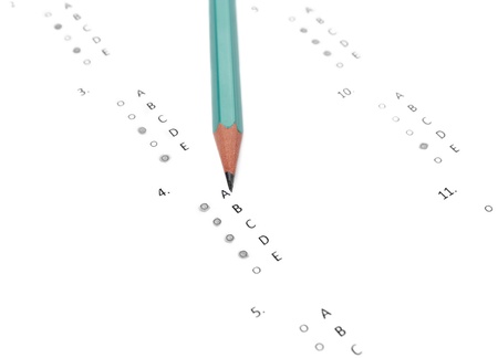 Pencil and test paper の写真素材