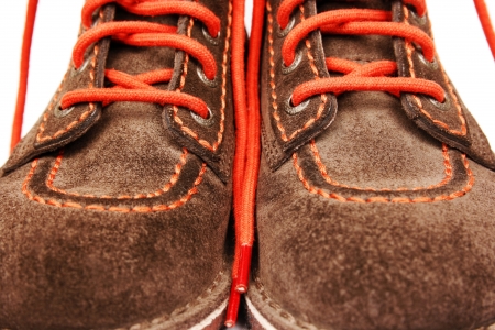 Closeup of a colorful pair of boots