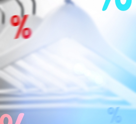 Close up of a colorful sale label conceptの写真素材