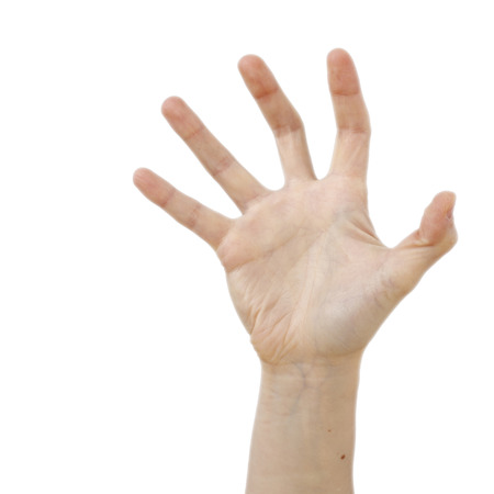 Hand isolated on white background