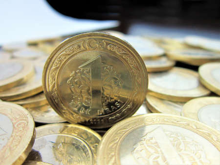 Metal turkish lira denominated Metal show and victoryの写真素材