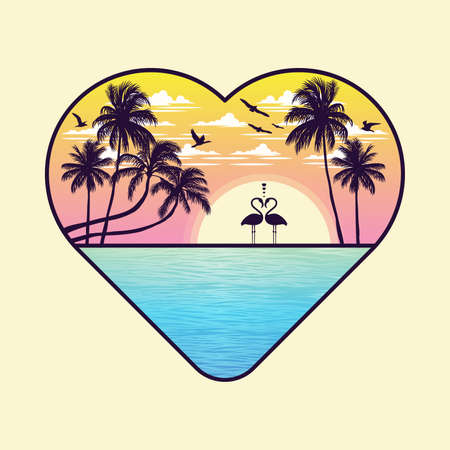 Love in the air of summer.のイラスト素材