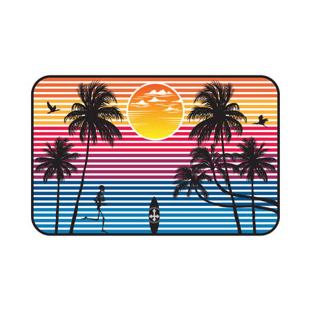 The skeleton goes to surf. Editable, vector illustration.のイラスト素材