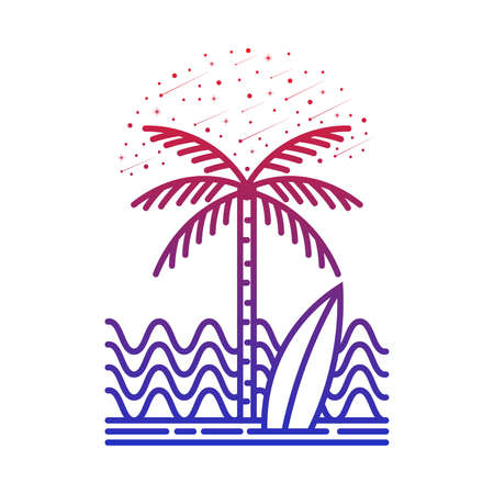 Panorama of the ocean and beach.のイラスト素材