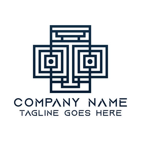 Ancient statue logo design template. Editable, resizable, EPS 10, vector illustration.のイラスト素材